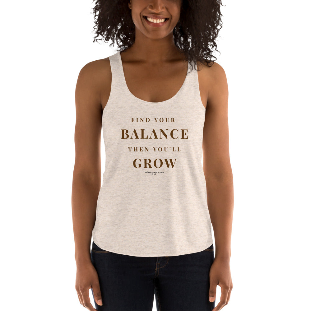 Tree Pose Quote Women's Tri-Blend Tank Top | American Apparel TR308